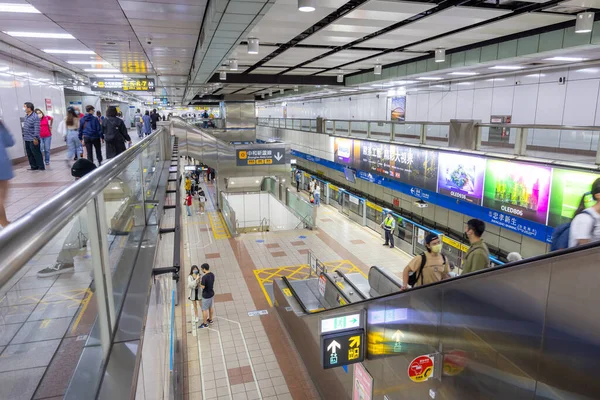2022年3月14日 台北市中小新盛地下鉄駅 — ストック写真