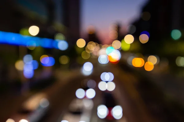 Blur Vista Rua Cidade Noite — Fotografia de Stock