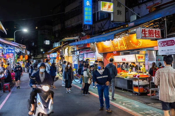 Taipei Taiwan March 2022 Shida Night Market Taipei City Night — Stockfoto