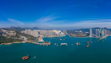 Hong Kong 'daki Tseung Kwan O' nun hava görüntüsü.