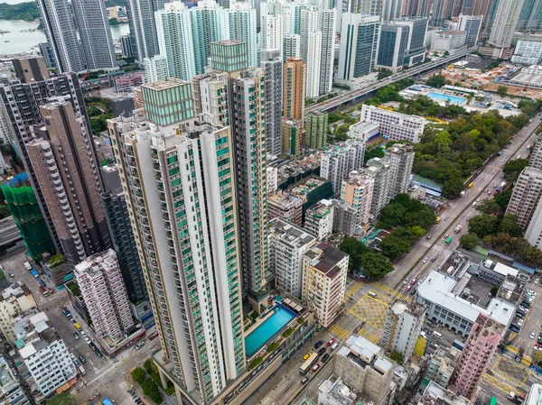 Sham Shui Hong Kong Listopada 2021 Widok Góry Ruch Hongkongu — Zdjęcie stockowe