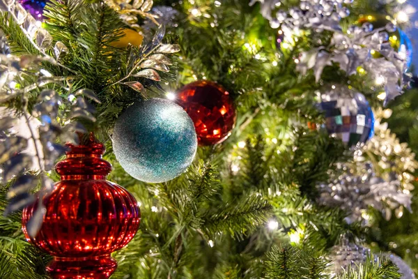 Decorazione Albero Natale Strada — Foto Stock