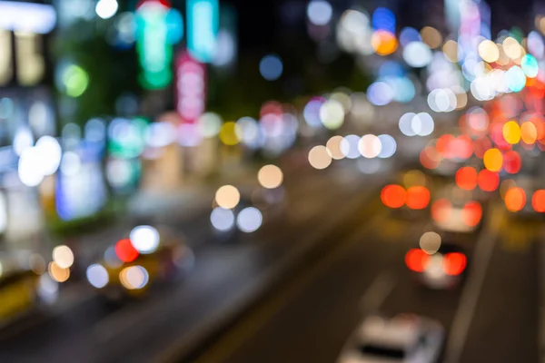 Blur Vista Rua Cidade Noite — Fotografia de Stock