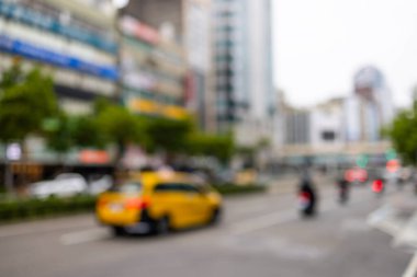 Taipei caddesinin bulanık görüntüsü