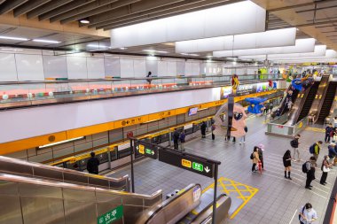 Taipei, Taiwan - 22 March 2022: Guting metro station in taiwan