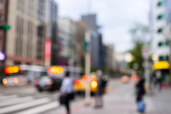 Vista Sfocata Della Strada Della Città — Foto Stock