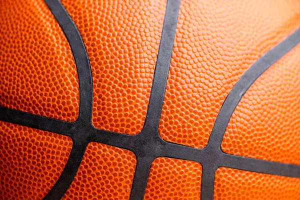 Textur Der Basketballhaut Hautnah — Stockfoto