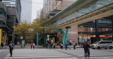 Taipei, Tayvan - 04 Mart 2022: Taipei şehrinde Xinyi Bölgesi
