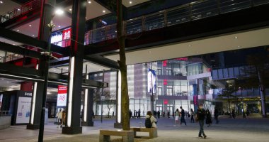 Taipei, Tayvan - 04 Mart 2022: Taipei şehrinde Xinyi Bölgesi