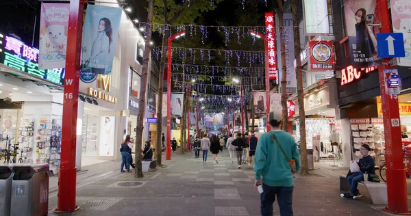 Taipei Tayvan Mart 2022 Taipei Şehrinde Gece Ximending — Stok fotoğraf