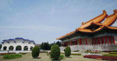 Taipei, Tayvan - 17 Mart 2022: Tayvan 'daki Chiang Kai-shek Anıt Salonu