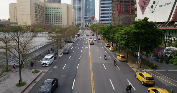 Taipeh Taiwan März 2022 Straße Der Stadt Taipeh Bezirk Xinyi — Stockfoto