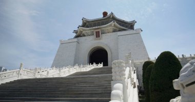 Taipei, Tayvan - 17 Mart 2022: Tayvan 'daki Chiang Kai-shek Anıt Salonu