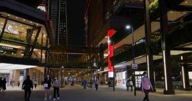 Taipei, Tayvan - 04 Mart 2022: Taipei şehrindeki Xinyi Bölgesi