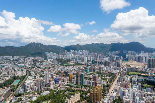 Kowloon Hong Kong August 2021 Top View Hong Kong City — Stock Photo, Image