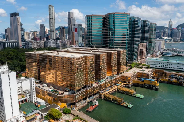 Tsim Sha Tsui Гонконг Серпня 2021 Дрони Летять Над Гонконгом — стокове фото