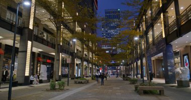 Taipei, Tayvan - 04 Mart 2022: Taipei şehrindeki Xinyi Bölgesi