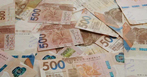 Stack Hongkong Femhundra Dollar — Stockfoto