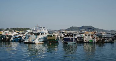 Sai Kung, Hong Kong - 27 Mayıs 2021: Hong Kong tayfun sığınağı
