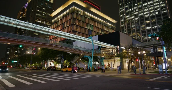 Taipei Taiwán Marzo 2022 Distrito Xinyi Ciudad Taipei Por Noche —  Fotos de Stock