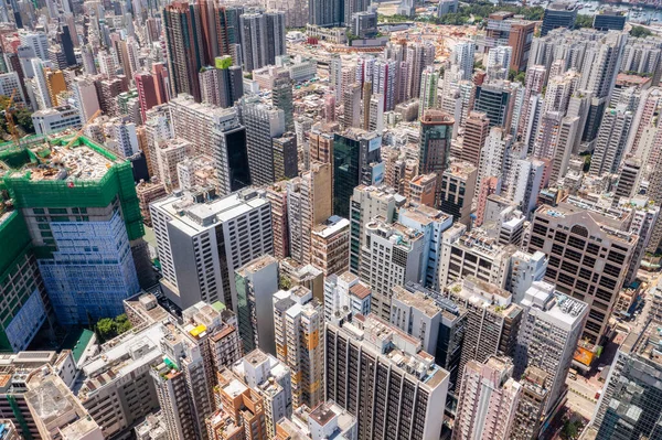 Mong Kok Hongkong August 2021 Blick Von Oben Auf Hongkong — Stockfoto