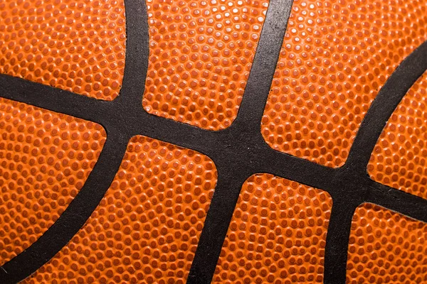 Zblízka Basketbal Kůže Textury — Stock fotografie
