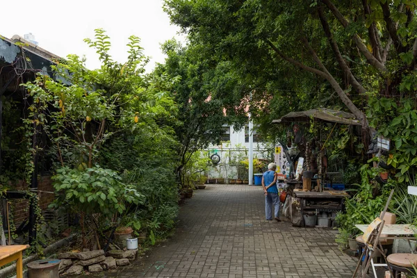 Kwa Wan Hong Kong September 2021 Traditional Cattle Depot Artist — Stock Photo, Image