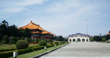 Taipei, Tayvan - 17 Mart 2022: Tayvan 'daki Chiang Kai-shek Anıt Salonu