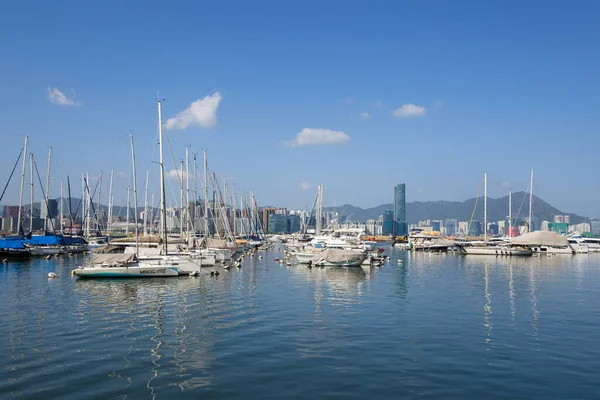 Causeway Bay Hong Kong October 2021 Hong Kong Typhoon Shelter — Zdjęcie stockowe