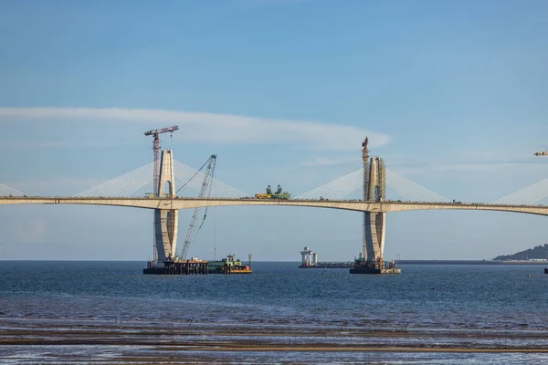 Kinmen Bridge Construction Taiwan — Stock fotografie