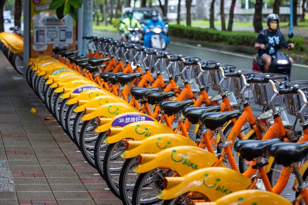 Taipei Taiwan Junho 2022 Partilhar Bicicleta Cidade Taipei — Fotografia de Stock