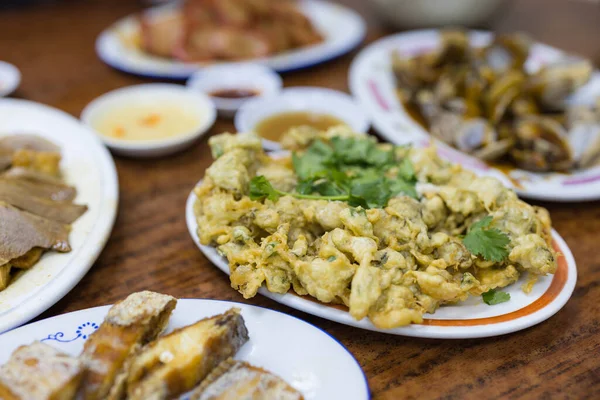 Fry Oyster Cake Restaurant — Stock Photo, Image