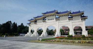 Taipei, Tayvan - 17 Mart 2022: Tayvan 'daki Chiang Kai shek Anıt Salonu