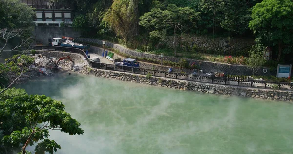 Hot Spring Pond Xinbeitou Thermal Valley Taiwan — Stock Photo, Image