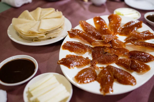 Peking Duck Dish Chinese Restaurant — Stock Photo, Image