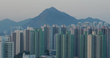 Hong Kong şehir günbatımı zaman