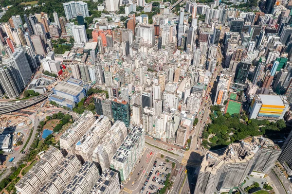 Tsim Sha Tsui Hong Kong August 2021 Drone Fly Hong — Stockfoto