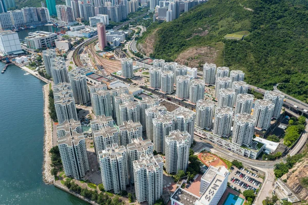 Sai Wan Hong Kong Septiembre 2022 Vista Aérea Ciudad Hong — Foto de Stock