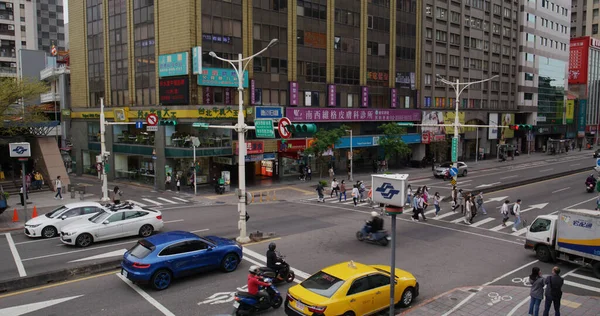 Taipei Taiwan Março 2022 Rua Cidade Taipei Distrito Zhongshan — Fotografia de Stock