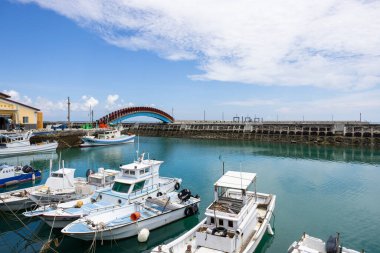 Penghu, Tayvan - 27 Haziran 2022: Tung liang balıkçılık limanı