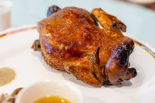 Roasted Chicken Dish Restaurant — Stock Photo, Image