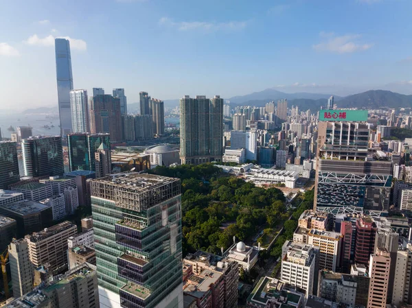 Hong Kong November 2021 Top View Hong Kong City — Zdjęcie stockowe