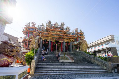 Penghu, Tayvan - 22 Haziran 2022: Tayvan 'ın Penghu kentindeki Zhuwan Dayi Tapınağı