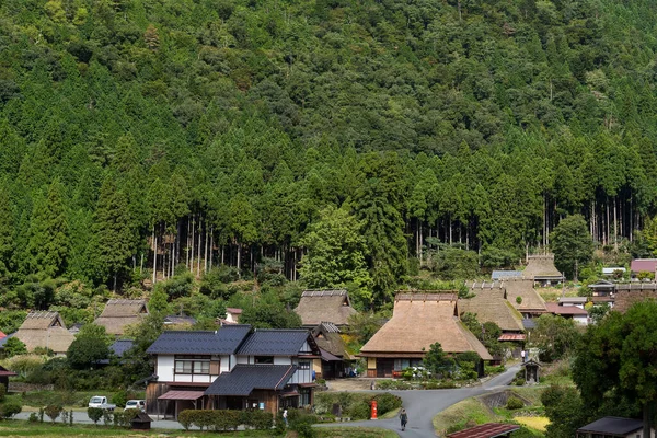 Traditionele Rieten Dak Huizen Het Kleine Dorp Miyama Van Kyoto — Stockfoto