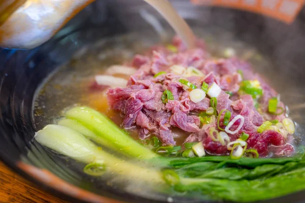 Noodle Slice Raw Beef Famous Cuisine Kinmen Taiwan — Stock Photo, Image