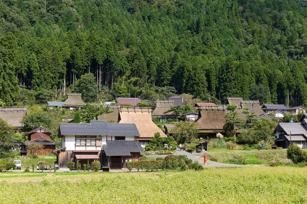 Traditional Thatched Roof Houses Small Village Miyama Kyoto Japan — Foto de Stock