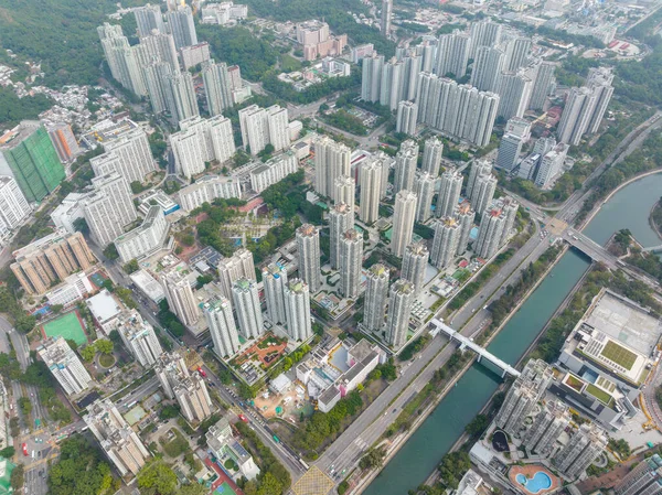 Taipo Hong Kong February 2022 Top View Hong Kong Residential — Foto de Stock