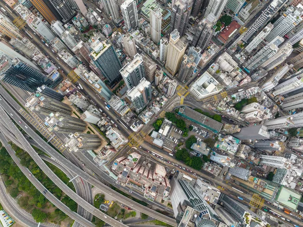 Sheung Wan Hong Kong February 2022 Aerial View Hong Kong — Foto de Stock