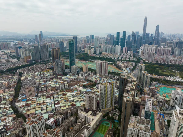 Shenzhen Cina Gennaio 2022 Vista Dall Alto Della Città Shenzhen — Foto Stock