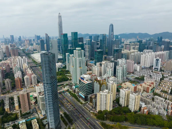 Shenzhen Cina Gennaio 2022 Vista Dall Alto Della Città Shenzhen — Foto Stock